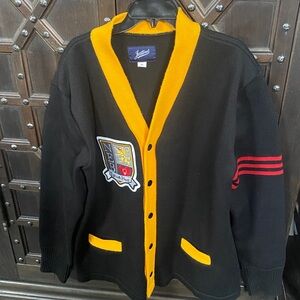 Black and Yellow Cardigan with Patch
